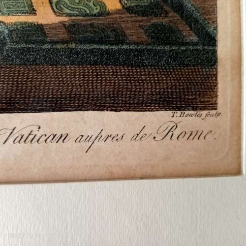 A View of the Seat of Belvedere in Vaticano near Rome. Vue de la Maison de Belvedere dans la Vatican