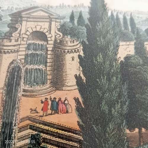 A View of the Seat of Belvedere in Vaticano near Rome. Vue de la Maison de Belvedere dans la Vatican