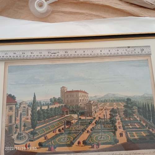 A View of the Seat of Belvedere in Vaticano near Rome. Vue de la Maison de Belvedere dans la Vatican