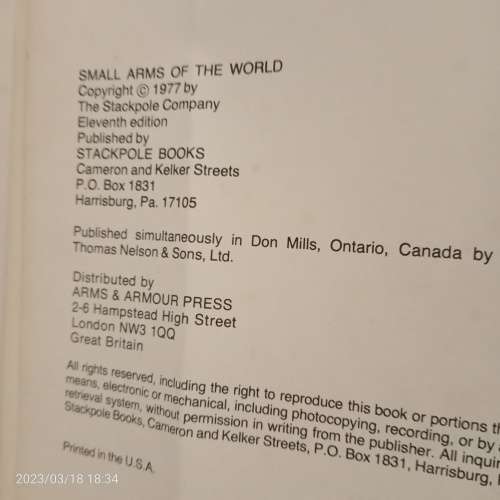 Small Arms of the World - Eleventh Edition