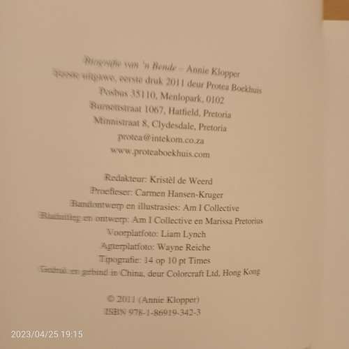 Biografie van `n bende - die storie van Fokofpolisiekar  (Annie Klopper)