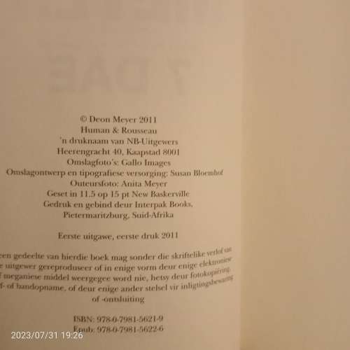 7 DAE: Bennie Griessel se week van hel - Deon Meyer