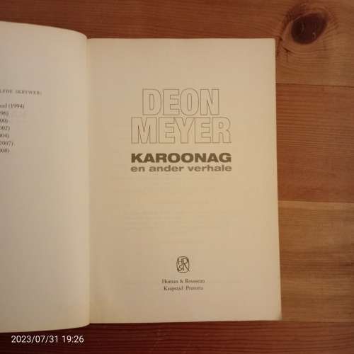 Karoonag en ander verhale - Deon Meyer