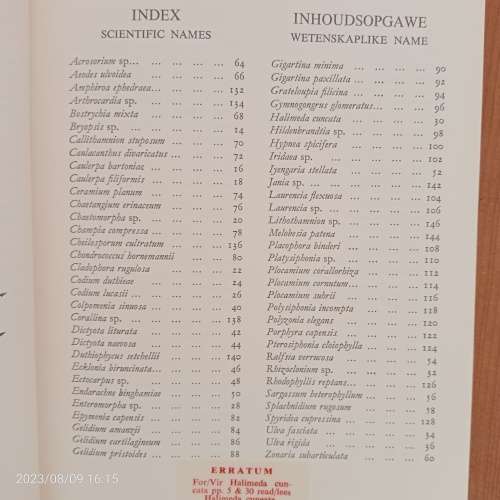 The Seaweeds of the Tsitsikama Coastal National Park (Die Seewiere Van Die Tsitsikama-Seekus Nasiona