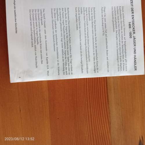 CLEARANCE! Chronologie der namibischen Geschichte - Von der vorgeschichtlichen Zeit Zeit zur