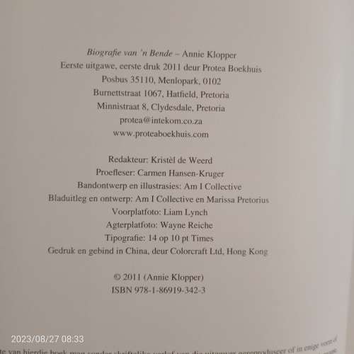 Biografie Van `n Bende - Die storie van Fokofpolisiekar deur Annie Klopper