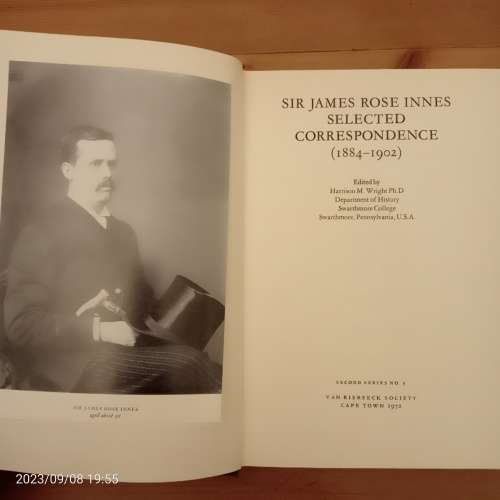 CLEARANCE! Sir James Rose Innes Selected Correspondence [1884-1902] Second Series No.3 (VRS)