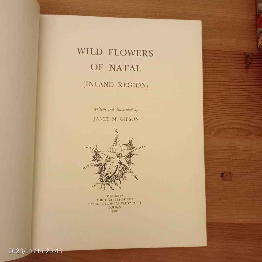 CLEARANCE! Wild Flowers of Natal (inland region) - Janet M. Gibson