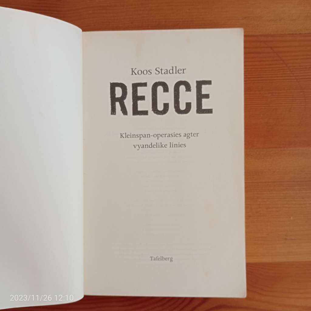 Recce: Kleinspan-operasies agter vyandelike linies - Koos Stadler