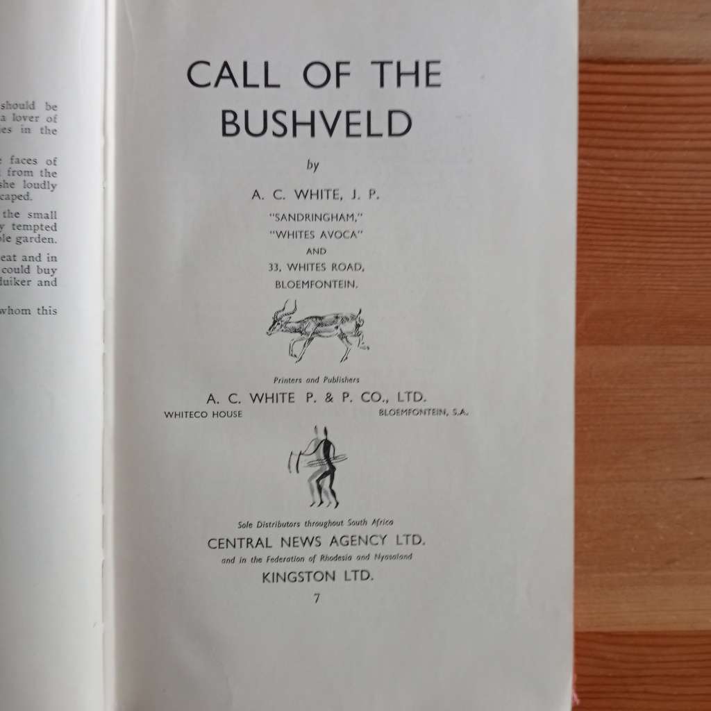 CLEARANCE! Call Of The Bushveld - A. C. White