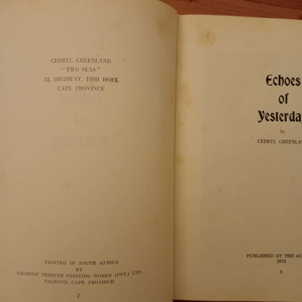 CLEARANCE! Echoes of Yesterday - Cedryl Greenland
