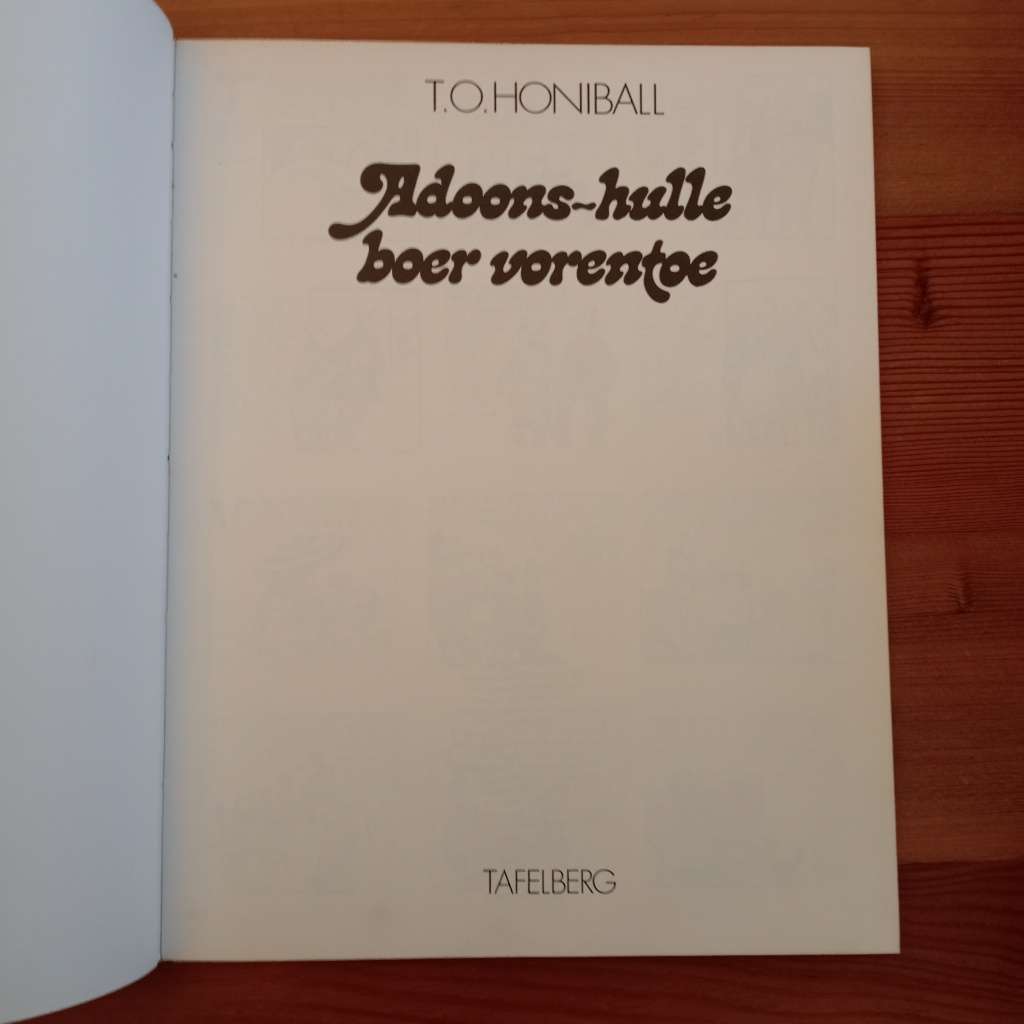 Adoons-hulle boer vorentoe - T.O. Honiball