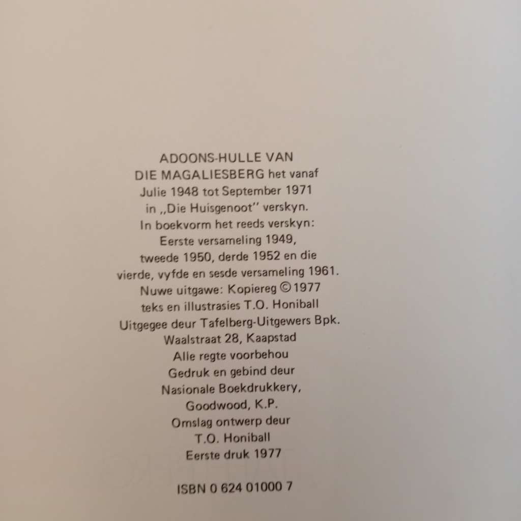 Adoons-hulle boer vorentoe - T.O. Honiball