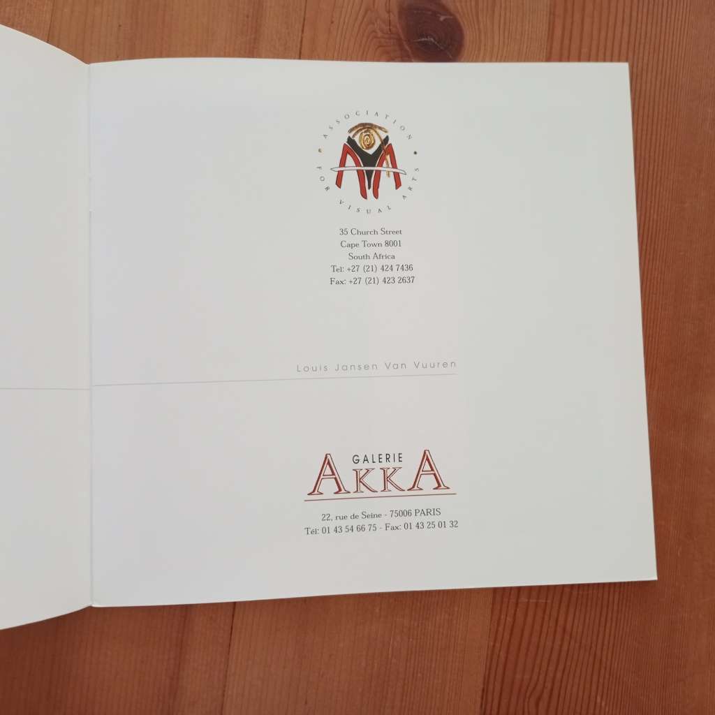 3 X Louis Jansen van Vuuren Exhibition catalogues