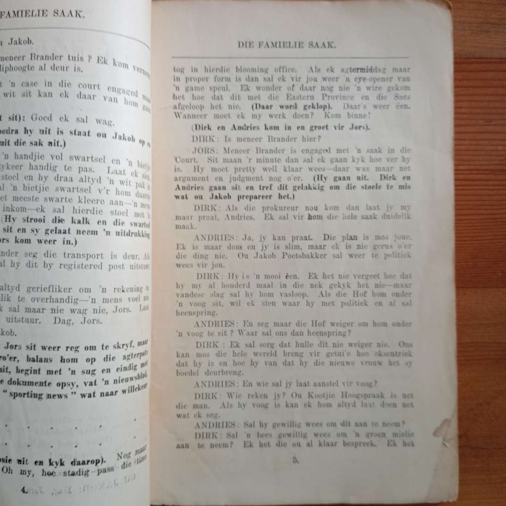 Famielie Saak `n Ongeskikte Maar Tog Geskikte Perses Afrikaanse Blyspel - C. J. Langenhoven