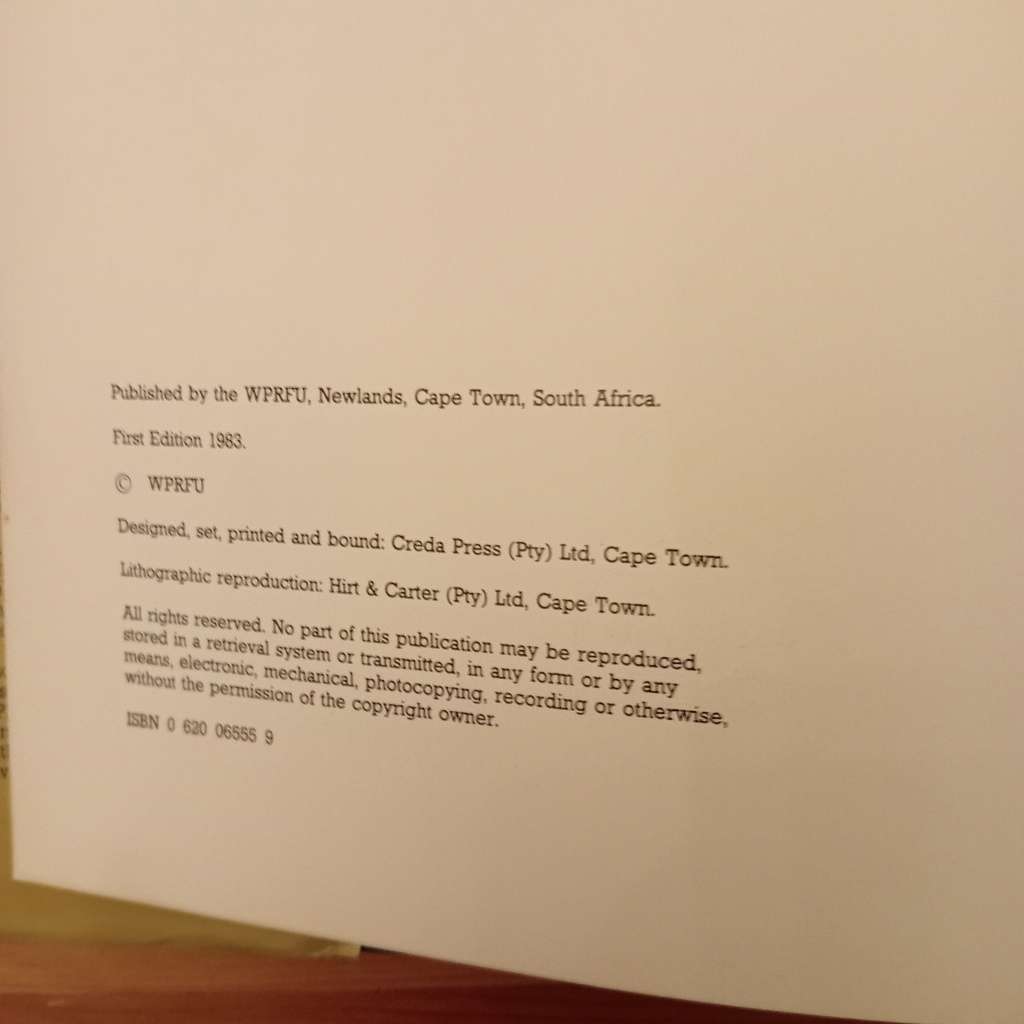 W.P. Rugby Centenary 1883 - 1983 - A.C. Parker