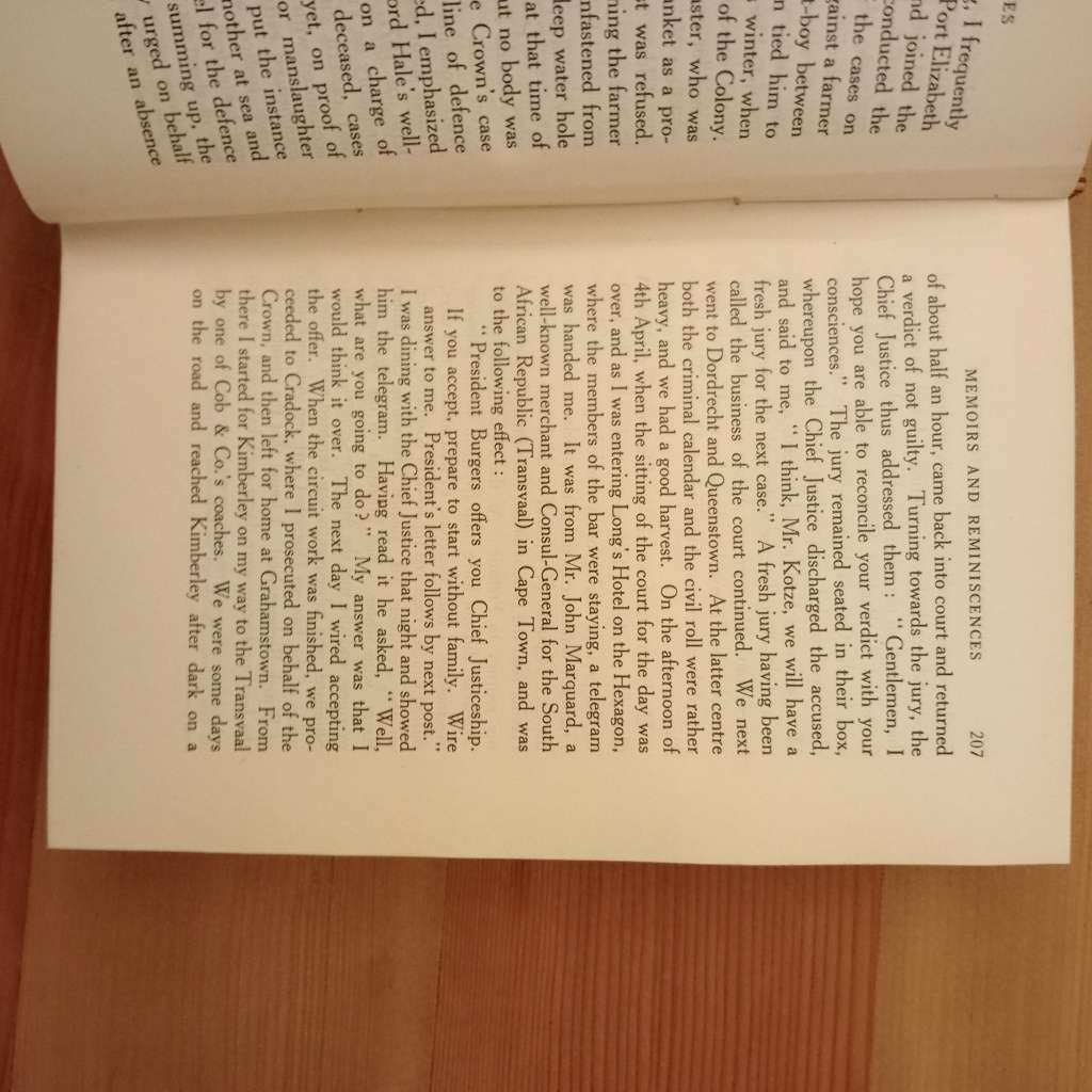 Biographical Memoirs and Reminiscences - Sir John Kotze