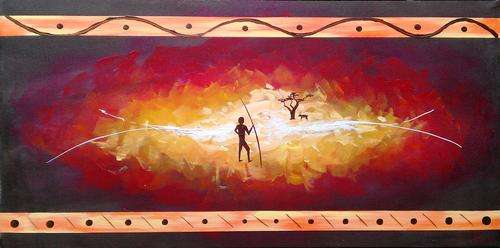 Investment Artwork - Original Mario Pelser - "Lone Hunter"  1200 x 600