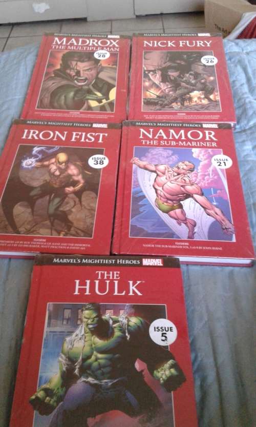 5 X MARVELS MIGHTIEST HEROES,HARDCOVERS  (BID PER BOOK TO TAKE ALL)- SEE DESCRIPTION