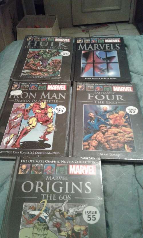 5X THE ULTIMATE GRAPHIC NOVELS MARVELCOMICS COLLECTION (HARDCOVER )BID PER BOOK TO TAKE ALL