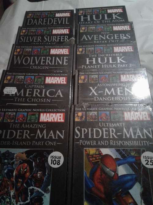 10 X THE ULTIMATE GRAPHIC NOVELS COLLECTION MARVELS HARDCOVER COMICS  (TO CHOSE OR TAKE ALL )