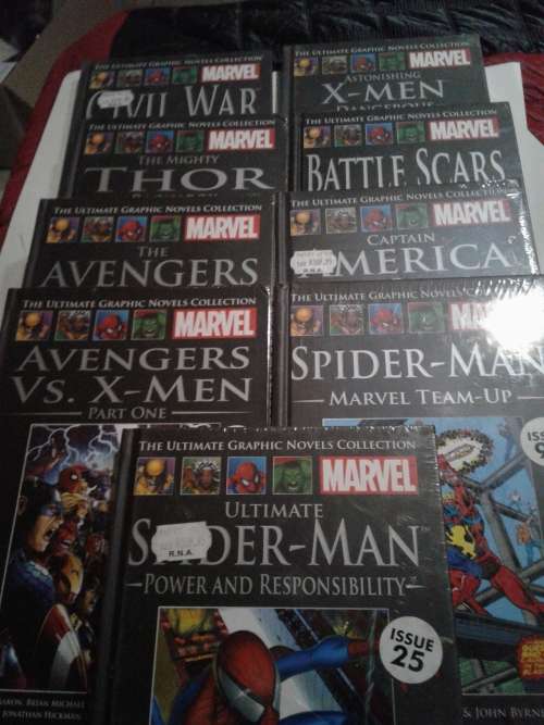 9 X THE  ULTIMATE GRAPHIC NOVELS HARDCOVER MARVEL COMICS  (TO CHOSE OR TAKE ALL )