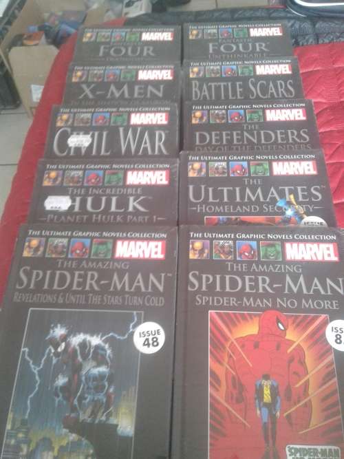 10 X THE ULTIMATE GRAPHIC NOVELS COLLECTION MARVELS HARDCOVER COMICS  (TO CHOSE OR TAKE ALL )