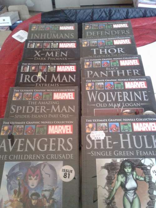 10 X THE ULTIMATE GRAPHIC NOVELS COLLECTION MARVELS HARDCOVER COMICS  (TO CHOSE OR TAKE ALL )