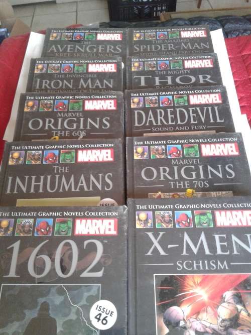 10 X THE ULTIMATE GRAPHIC NOVELS COLLECTION MARVELS HARDCOVER COMICS  (TO CHOSE OR TAKE ALL )