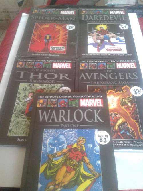 5X THE ULTIMATE GRAPHIC NOVELS MARVELCOMICS COLLECTION (HARDCOVER )TO CHOSE OR TAKE ALLVALUED AT R11
