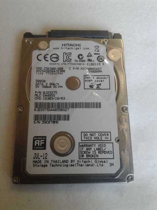 HITACHI 500 GB HARDRIVE  SATA (FOR DVR)