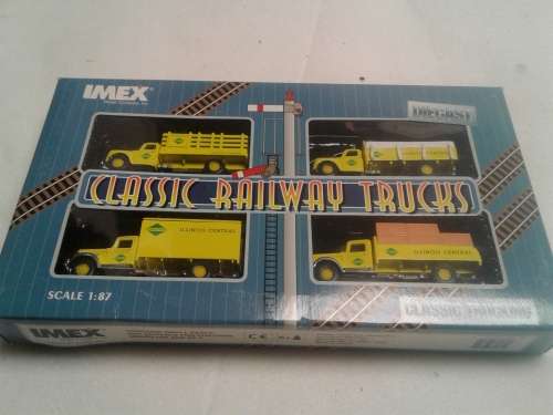 SET OF 4 DIE CAST CLASSIC RAILWAY TRUCKS  (SCALE 1:87)