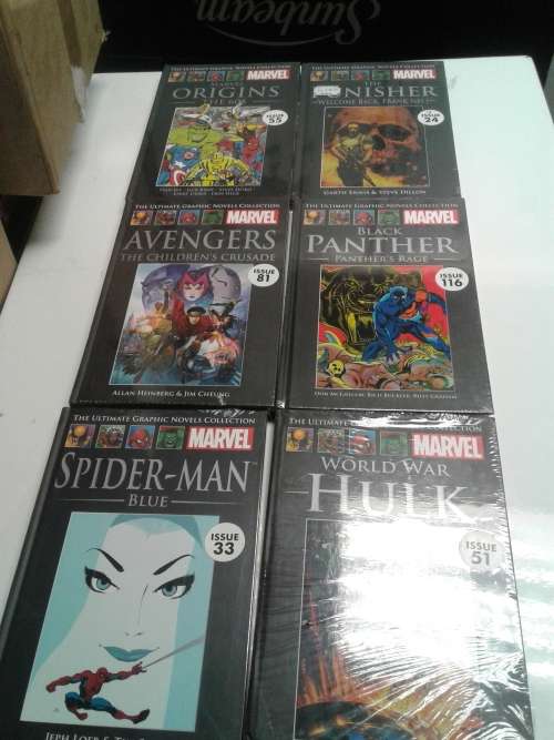 6 X THE ULTIMATE GRAPHIC NOVELS COLLECTION MARVEL HARDCOVER COMICS  (TO CHOSE OR TAKE ALL )