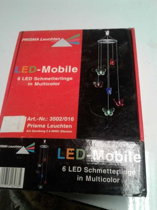 6 LED SCHMETTERLINGE IN  MULTICOLOR LIGHTS INCL.A.C. ADAPTER