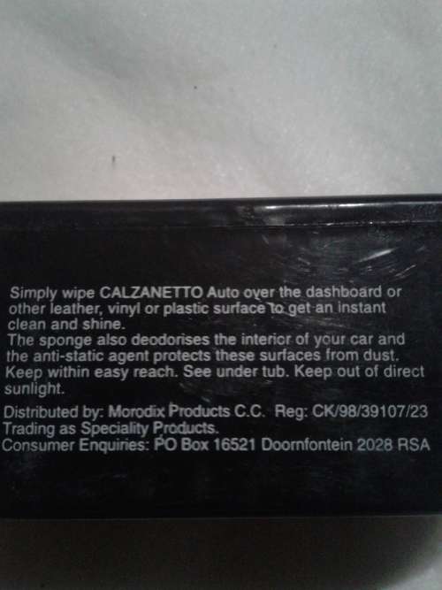 CALZANNETTO CAR DASH AND LEATHER CLEANER