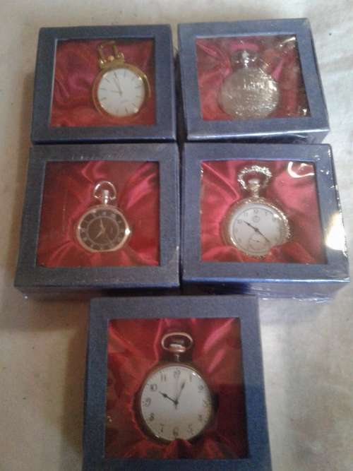 5 X STUNNING CLASSIC METAL QUARTZ POCKETWATCH  (TO CHOSE OR TAKE ALL )