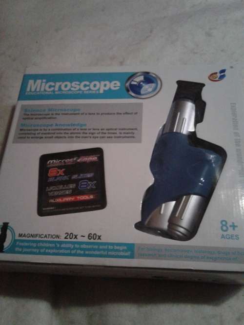 EDUCATIONAL SCIENCE MICROSCOPE INCL.8 X BLANK SLIDES TO VIEW