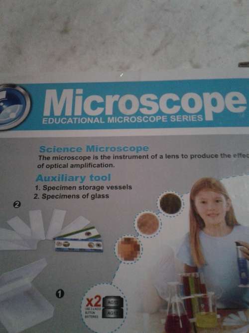 EDUCATIONAL SCIENCE MICROSCOPE INCL.8 X BLANK SLIDES TO VIEW