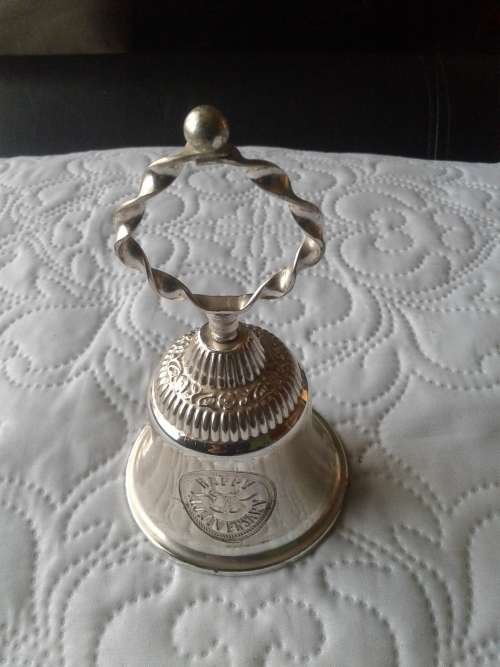SILVER PLATED HAPPY ANNIVERSARY BELL