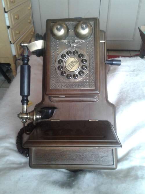 TELKOM WALL MOUNT WOODEN TELEPHONE