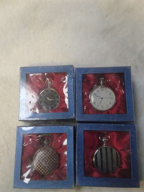 4 X STUNNING CLASSIC METAL QUARTZ POCKETWATCH  (TO CHOSE OR TAKE ALL )