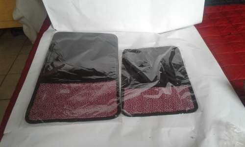 SET OF 2 COTTON CUSHIONED BAGS(1 FOR CROCHET HOOKS TAKES 7,AND OTHER FOR KNITTING, 8 PAIRS)