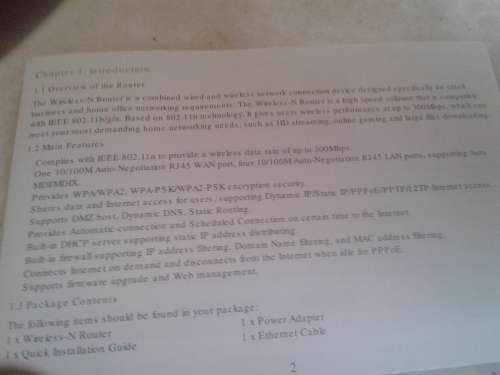 WIRELESS N HIGH PERFOMANCE WI-FI ROUTER