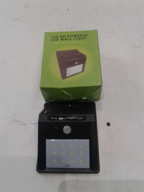SOLAR POWERED LED WALL LIGHT  (PIR SENSOR PLUS CDS NIGHT SENSOR)