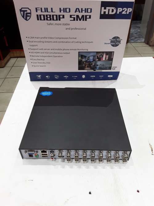 16 CHANNELS FULL HD AHD 1080P 5MP DVR INCL. POWER SUPPLY, REMOTE AND MOUSE