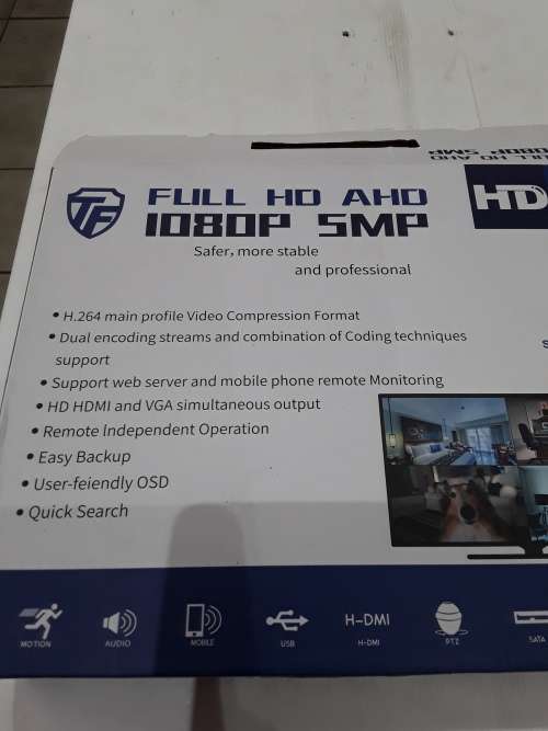 16 CHANNELS FULL HD AHD 1080P 5MP DVR INCL. POWER SUPPLY, REMOTE AND MOUSE