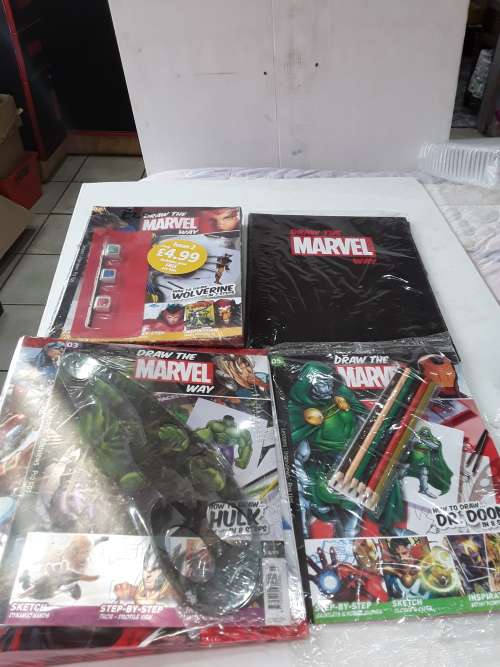 17 PIECES OF DRAW THE MARVEL WAY SUPERHEROES(STEP BY STEP GUIDE)ONE BID