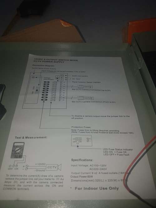 12 VDC,9 OUTPUT SWITCH MODE CCTV POWER SUPPLY