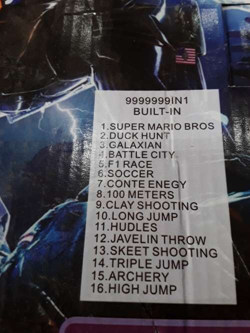 9999999 IN ONE BUILT IN SUPER 8 BIT TV GAME