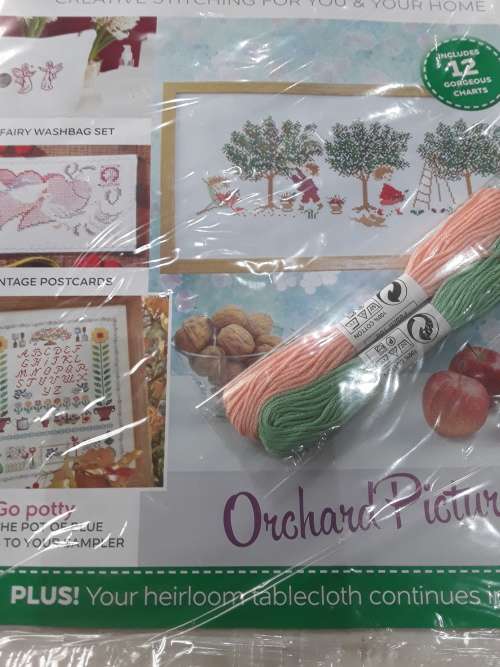 8 ISSUES OF CROSS STITCH PATTERNS(INCL.CANVAS,NEEDLES,COTTONS,BINDER, ETC...)ONE BID